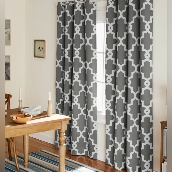 Town & Country Everyday Other - Exclusive Home Sateen Woven Room Darkening Blackout Grommet Top Curtain Panel Pr